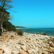 Sand- und Kiesel-Stränden in Ost-Sardinien