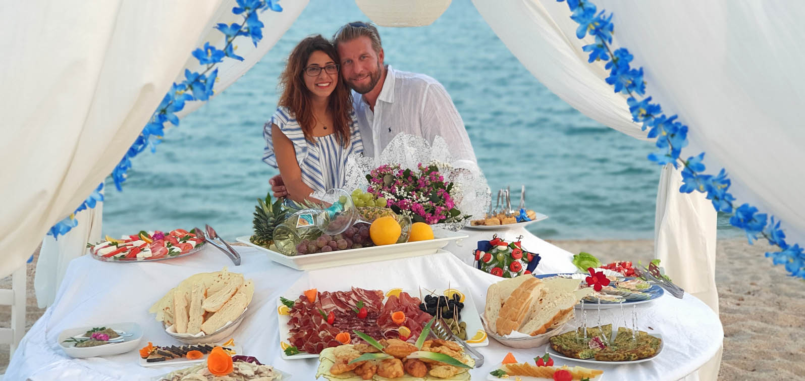 Sardinien Hochzeitscatering am Strand